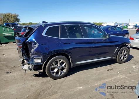 2022 BMW X3 xDrive30I z USA, uszkodzony, nr VIN 5UX53DP03N9N15523